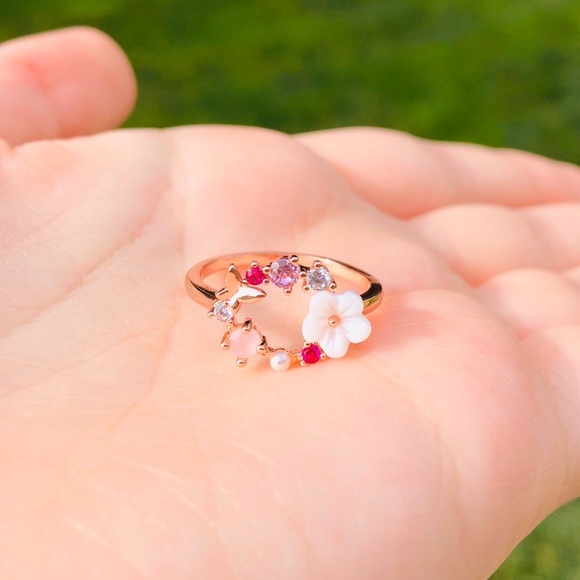 🌸💓Sterling silver beautiful flower ring - Picture 4 of 5